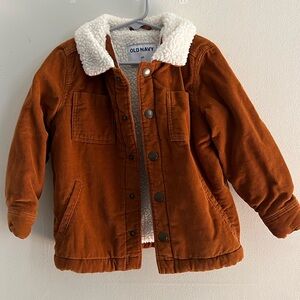 Old Navy Toddler Jacket. Corduroy. Sherpa collar.